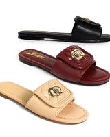 Kendry Charm Slip - On Sandals Nude - Palazzo Couture Online