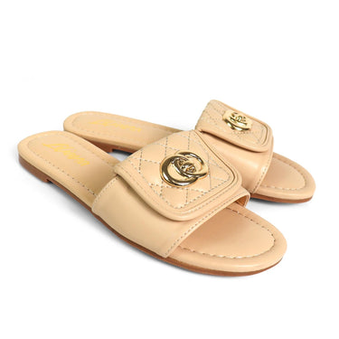 Kendry Charm Slip - On Sandals Nude - Palazzo Couture Online