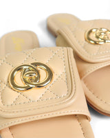 Kendry Charm Slip - On Sandals Nude - Palazzo Couture Online