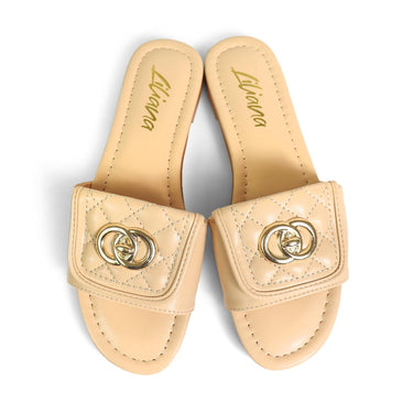 Kendry Charm Slip - On Sandals Nude - Palazzo Couture Online