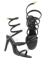 Kim Spiral Heels - Black - Palazzo Couture Online