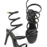 Kim Spiral Heels - Black - Palazzo Couture Online