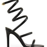 Kim Spiral Heels - Black - Palazzo Couture Online