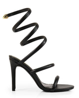 Kim Spiral Heels -Black - trendy women's heels for every occasion