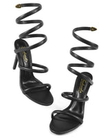 Kim Spiral Heels -Black - chic shoes by Palazzo Couture