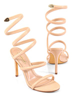 Kim Spiral Heels - Nude - Palazzo Couture Online