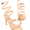 Kim Spiral Heels - Nude - Palazzo Couture Online