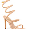 Kim Spiral Heels - Nude - Palazzo Couture Online
