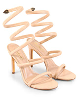 Kim Spiral Heels - Nude - Palazzo Couture Online
