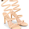 Kim Spiral Heels -Nude for women - stylish heels by Palazzo Couture