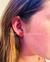 Kiss From A Rose Earrings (Red) One Size / Red