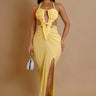 Knotted Temptation Cut - Out Maxi Dress - Yellow - Palazzo Couture Online