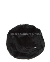 LA Embroidery Fur Bucket Hat (Black) - Palazzo Couture Online