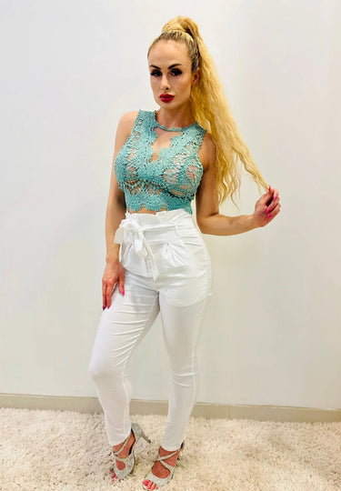 Lace Basic Top - women's sleeveless top