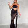 Laced Muse Cut - Out Maxi Dress - Black - Palazzo Couture Online