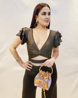 Last Friday Night Crop Top (Black ) - Palazzo Couture Online