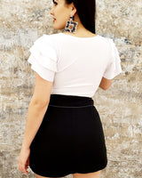 Last Friday Night Crop Top (White) - Palazzo Couture Online