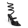 Laurent Rhinestone Spiral Heels Black - Palazzo Couture Online