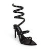 Laurent Rhinestone Spiral Heels Black for women - stylish shoes by Palazzo Couture