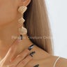 Layered Metal Seashell Drop Earrings (Gold) for women - fashion jewelry by Palazzo Couture