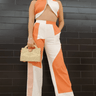 Lea Pants Set (Orange) - Palazzo Couture Online