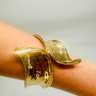 Leaf Luxe Cuff Bangle (Gold)