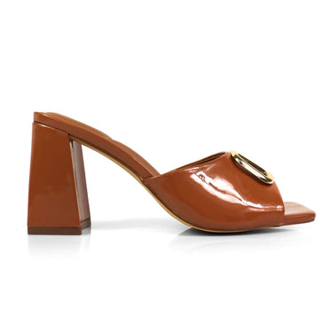 Leana Luxe Block Heels Mocha - Palazzo Couture Online