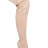 Pu Leather Gisele Pointed Toe Over The Knee Boots (Nude) for women - boots by Palazzo Couture