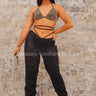 Bring It On Faux Leather Leggings - front view