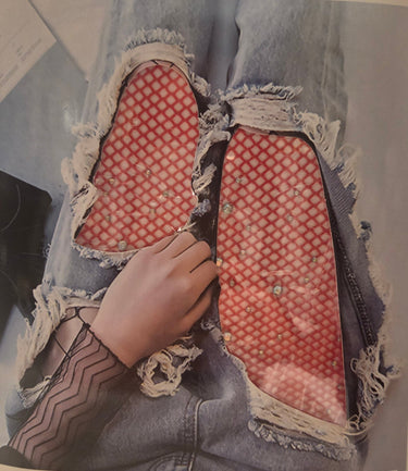 Legs Diamonds Fishnet Tights Red - Palazzo Couture Online