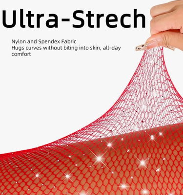 Legs Diamonds Fishnet Tights Red - Palazzo Couture Online