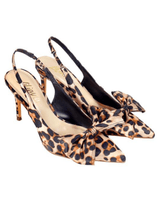 Leila High Heels Slingback (Leopard) - Palazzo Couture Online