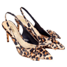 Leila High Heels Slingback (Leopard) - Palazzo Couture Online