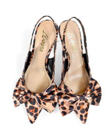 Leila High Heels Slingback (Leopard) - Palazzo Couture Online