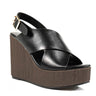 Lelisa Wedge Sandals - Black - Palazzo Couture Online
