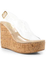 Lelisa Wedge Sandals - Clear - Palazzo Couture Online