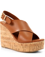 Lelisa Wedge Sandals - Tan - Palazzo Couture Online