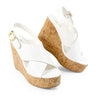 Lelisa Wedge Sandals - White - Palazzo Couture Online