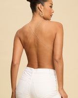 Leopard Chain Cowl Top - Brown - Palazzo Couture Online