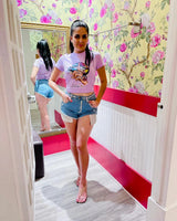 Let It Be Top – Soft Cotton Graphic Tee with Stretch Fit - stylish casual top