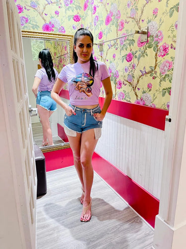 Let It Be Top – Soft Cotton Graphic Tee with Stretch Fit - stylish casual top