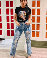 Let It Be Top – Soft Cotton Graphic Tee with Stretch Fit for women - top by Palazzo Couture