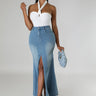 Dream Catchin’ Denim Skirt - front view