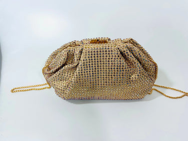 Light-Gold Beaded Clutch – Luxe Evening Statemen - trendy women's bag