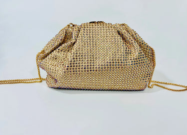 Light-Gold Beaded Clutch – Luxe Evening Statemen - stylish purse for going out