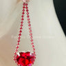 Lily Earring Hanging Hearts (Pink) for women - fashion jewelry by Palazzo Couture