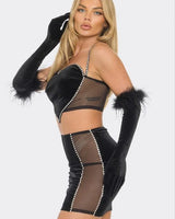Women's  skirt set matching style back view