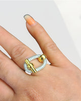 Linked Eleganze Gold Ring - Palazzo Couture Online