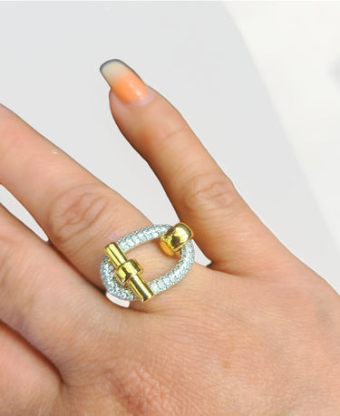 Linked Eleganze Gold Ring - Palazzo Couture Online