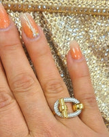 Linked Eleganze Gold Ring - Palazzo Couture Online